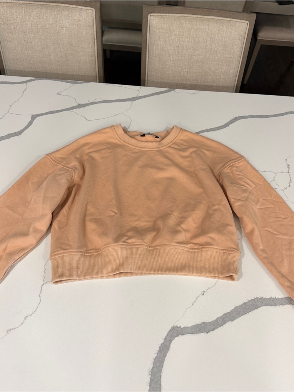 Women’s Peach Crewneck Cropped Sweatshirt